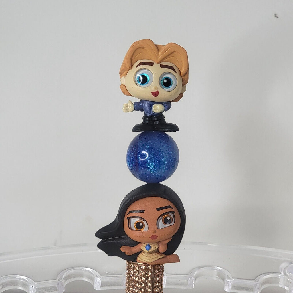 Disney Doorables Beaded Pen John Smith and Pocahontas from Pocahontas Movie