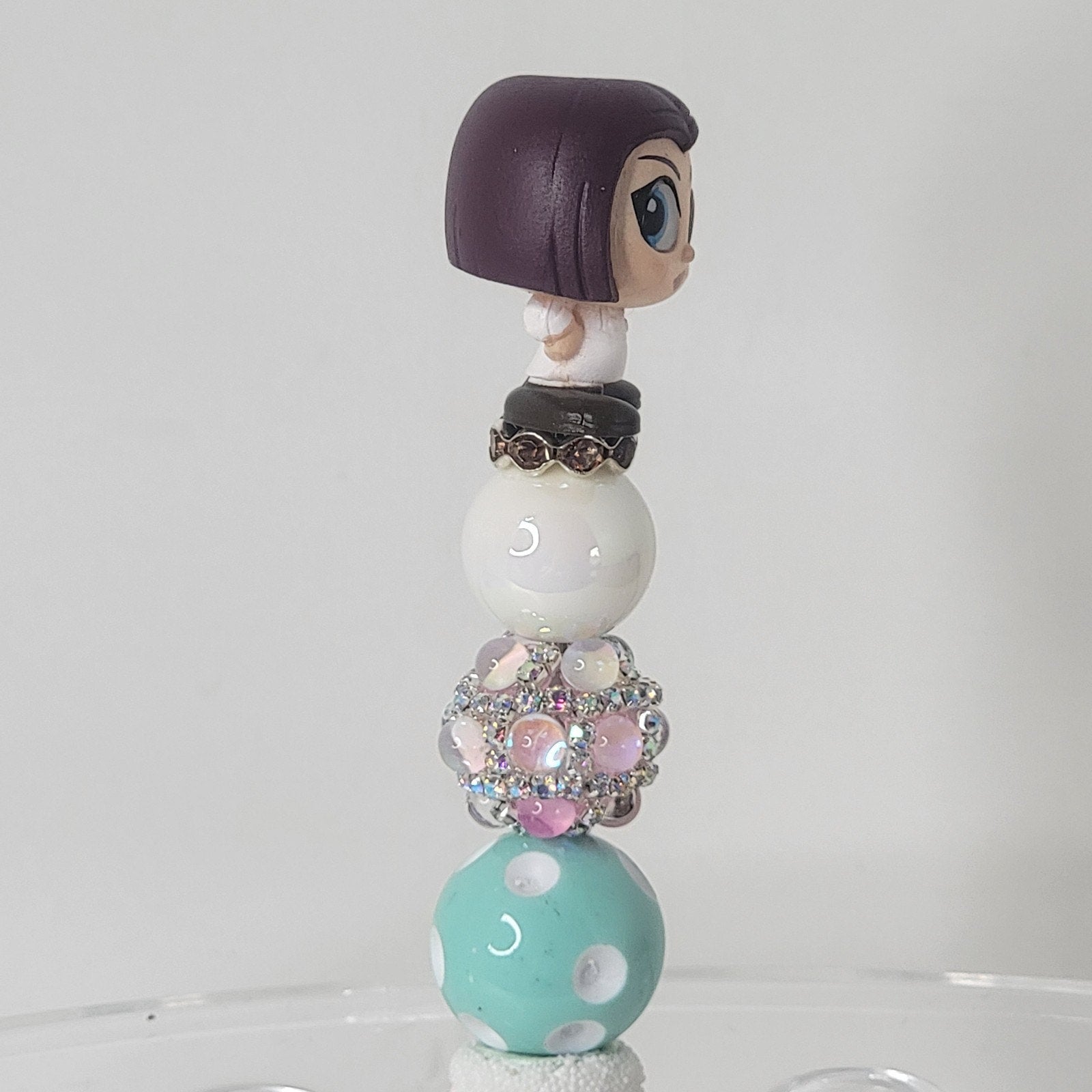 Disney Pixar Ratatouille Colette Doorables Pen Handmade Beaded Chef Gift Display