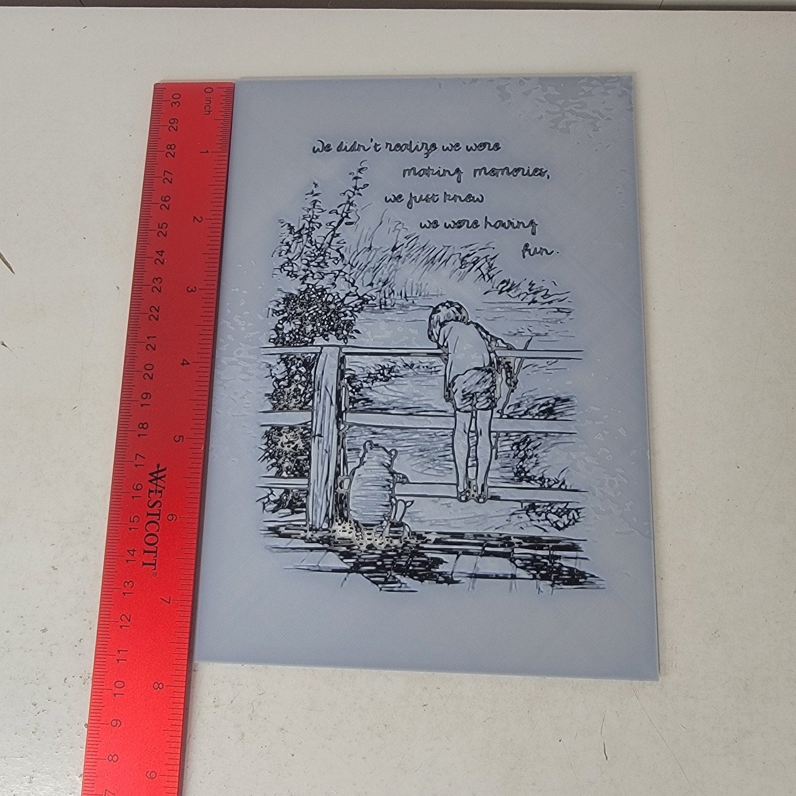 3D Printed Pooh And Christopher Robin Quote Wall Art Plaque By LMP Creations