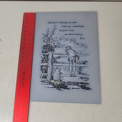 3D Printed Pooh And Christopher Robin Quote Wall Art Plaque By LMP Creations