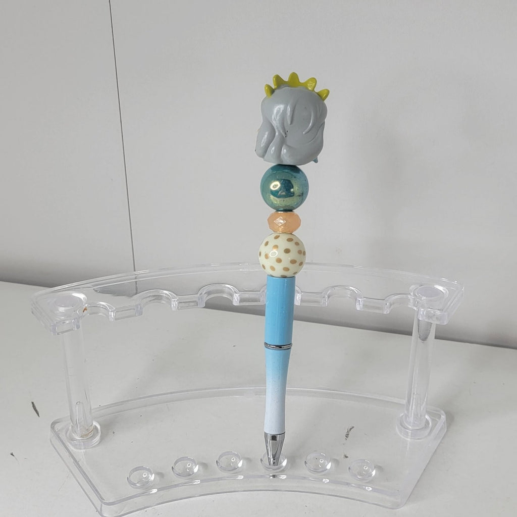 Disney Poseidon Disneyana Pen Blue Gradient with Beads and Figurine