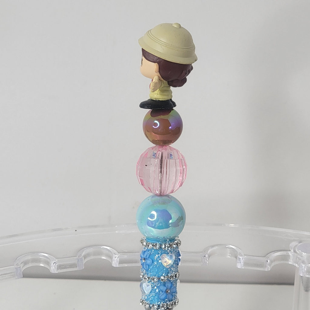 Disney Pixar Up Young Ellie Doorables Pen Handmade Beaded Stationery Gift