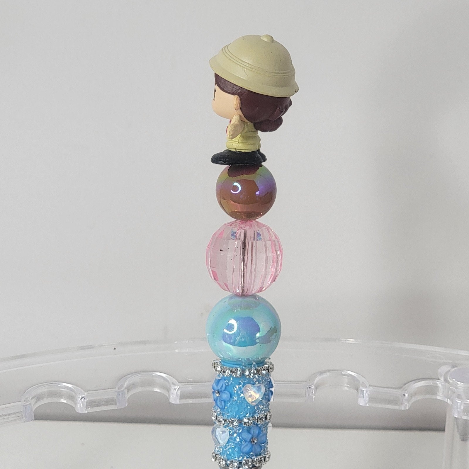 Disney Pixar Up Young Ellie Doorables Pen Handmade Beaded Stationery Gift