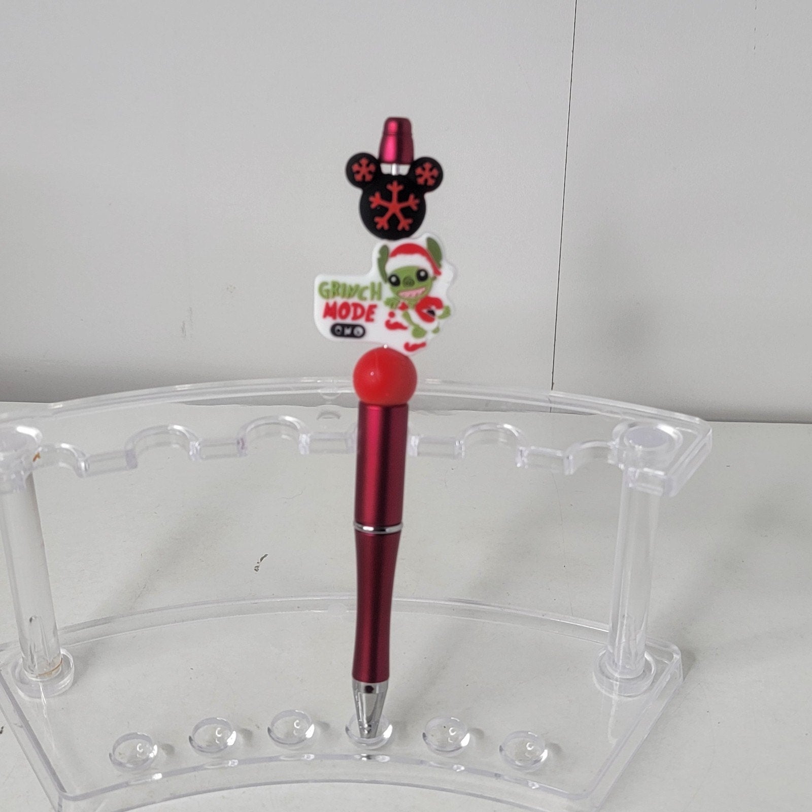 Christmas Stitch Grinch Mode Pen Red Metallic Disney Holiday Writing Collectible