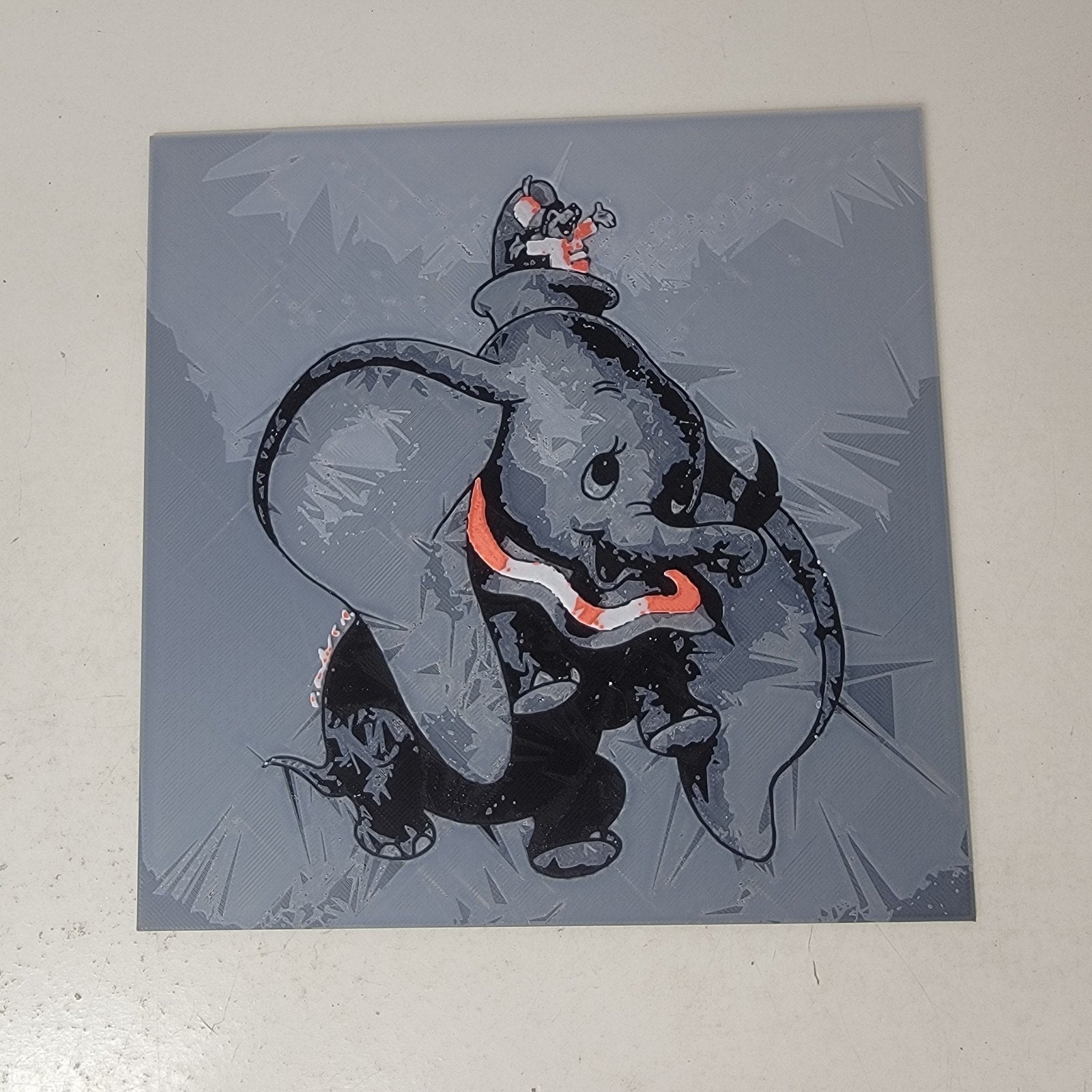 3D Printed Dumbo Silhouette Wall Art Plaque By LMP Creations