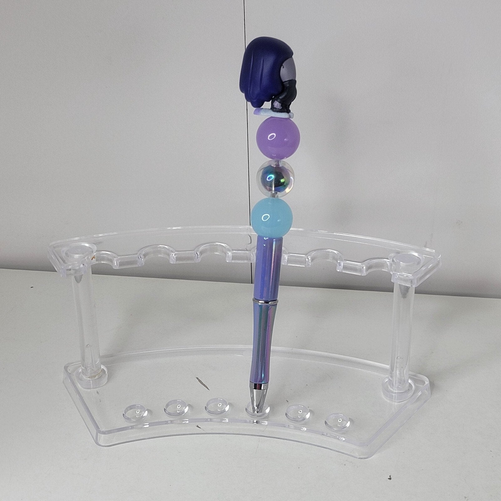 Disney Doorables Beaded Pen Ennui from Inside Out 2 Movie UV Reflective Base