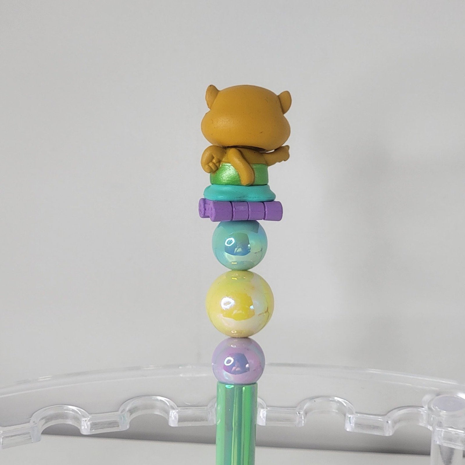 Disney Office Clawhauser Zootopia Disneyana Pen 7.5in Pastel Beads Figurine