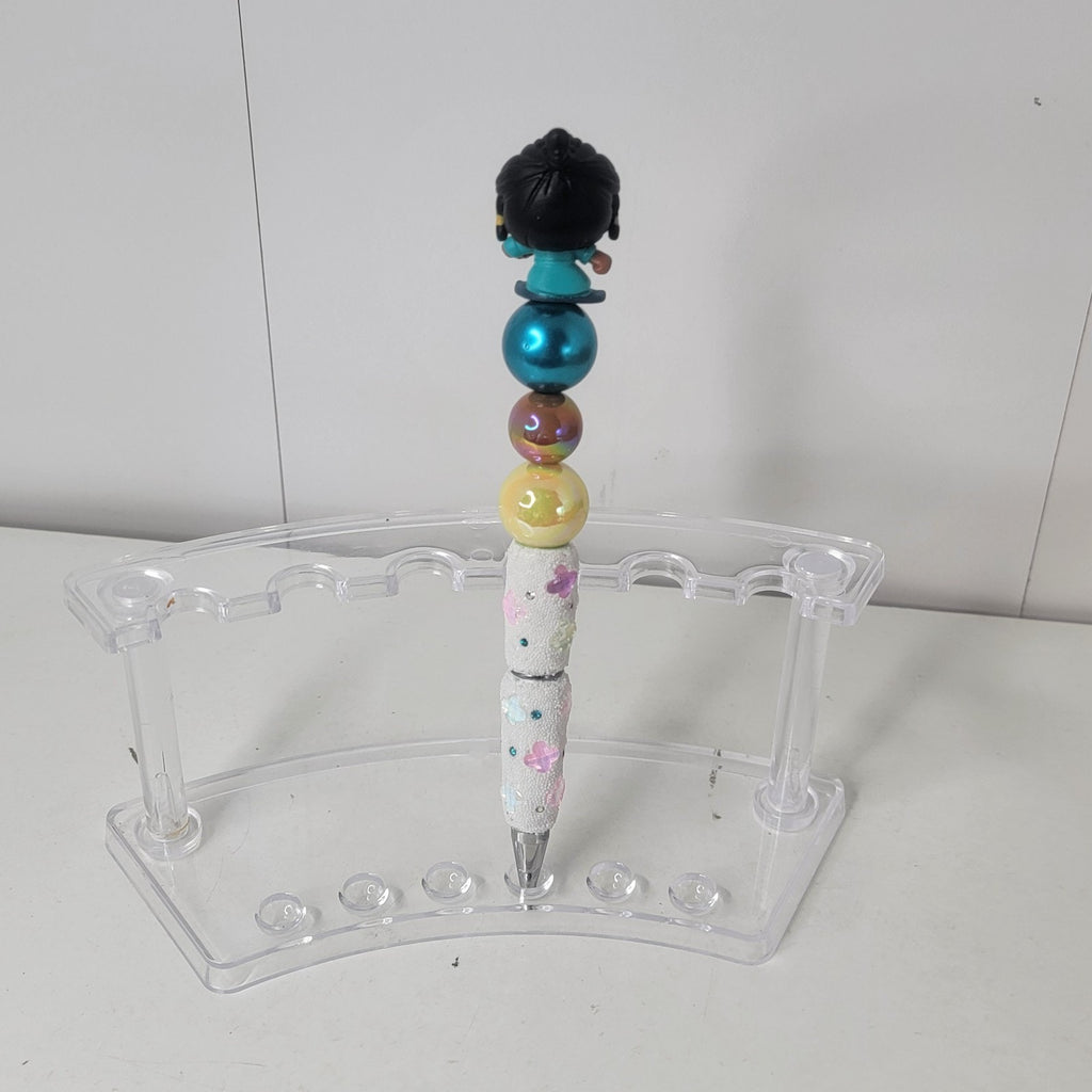 Disney Doorables Young Raya Pen Handmade Beaded Collectible Floral Gems Raya