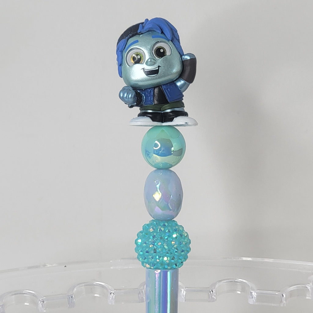 Disney Pixar Onward Barley Lightfoot Doorables Pen Handmade Beaded Elf Display