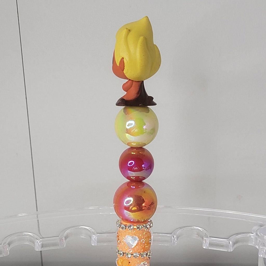 Hades Disneyana Pen 7.5in Orange Beaded Figurine Ink Collectible