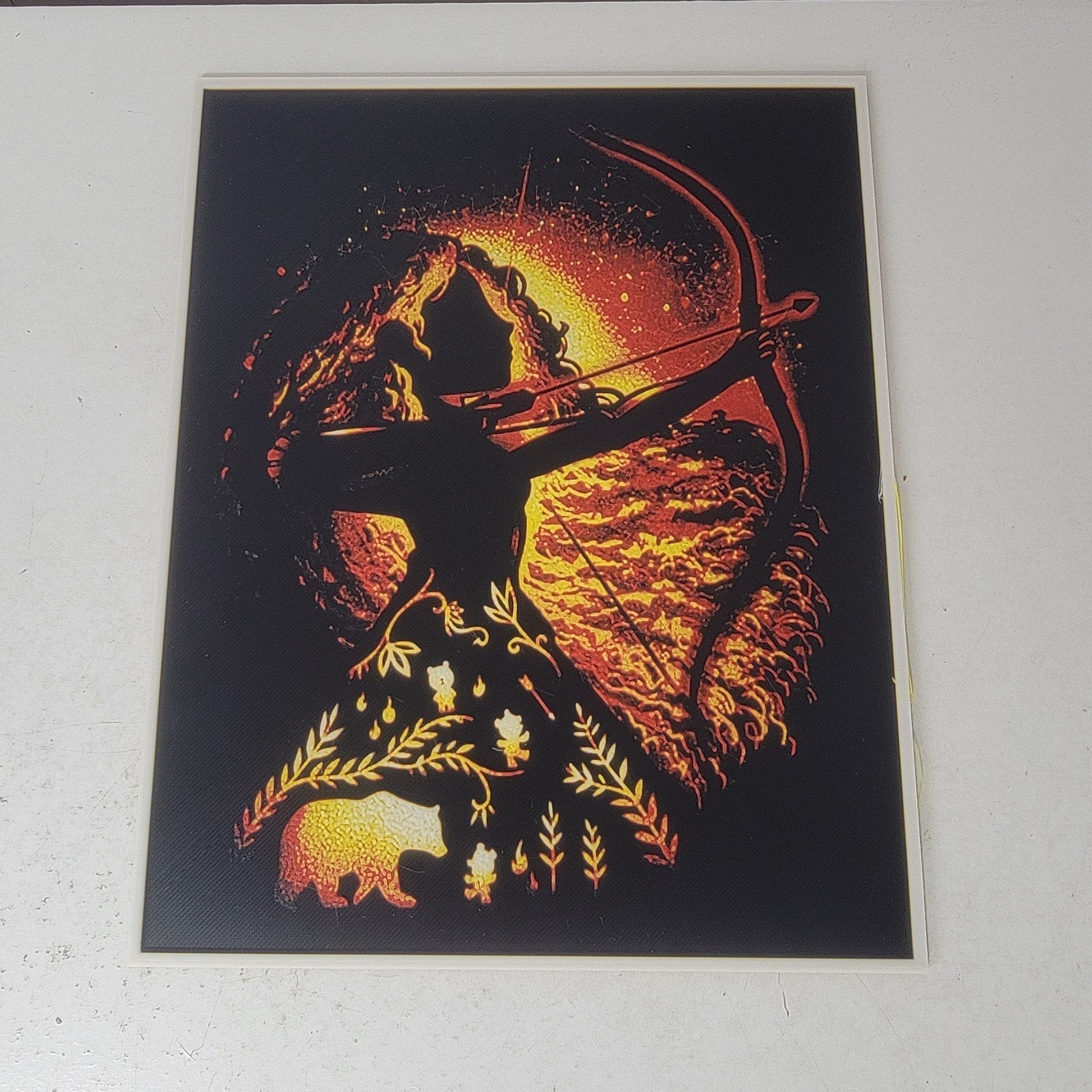 3D Printed Merida Silhouette Archery Wall Art Plaque By LMP Creations