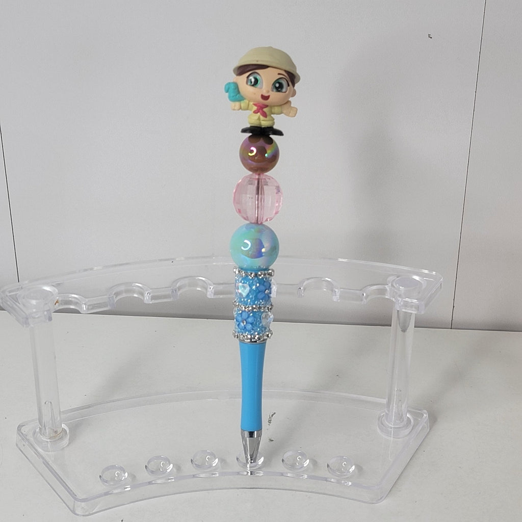 Disney Pixar Up Young Ellie Doorables Pen Handmade Beaded Stationery Gift