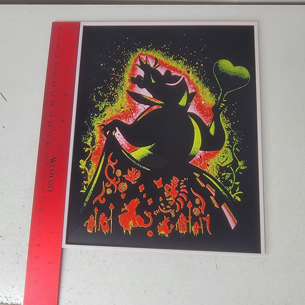 3D Printed Queen Of Hearts Silhouette Wall Art Plaque By LMP Creations