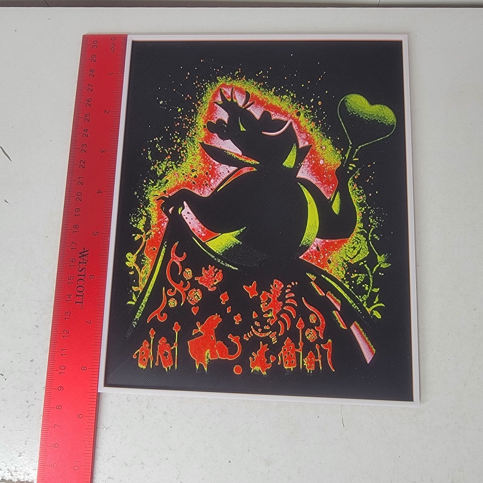 3D Printed Queen Of Hearts Silhouette Wall Art Plaque By LMP Creations