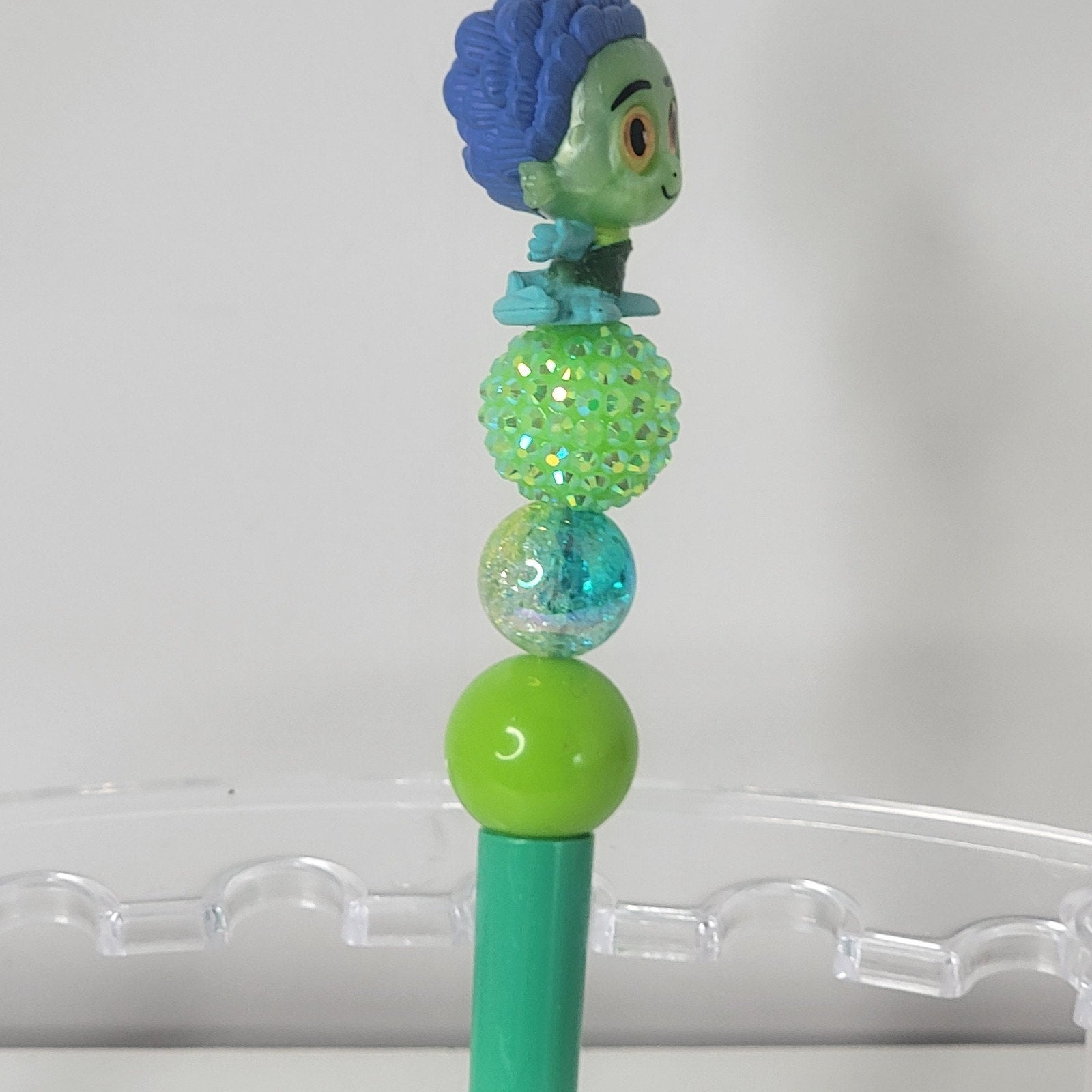 Disney Pixar Luca Sea Monster Doorables Pen Handmade Beaded Ocean Gift Display