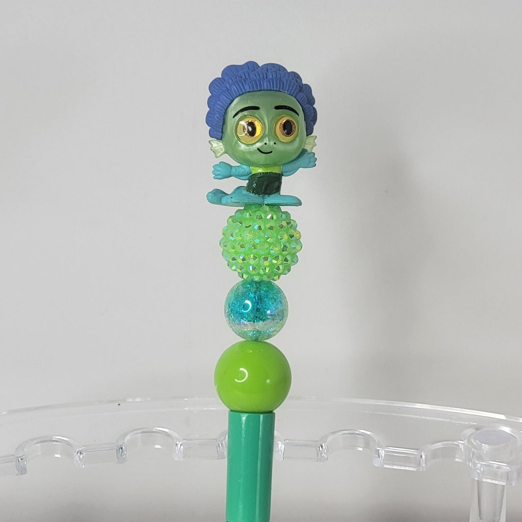 Disney Pixar Luca Sea Monster Doorables Pen Handmade Beaded Ocean Gift Display