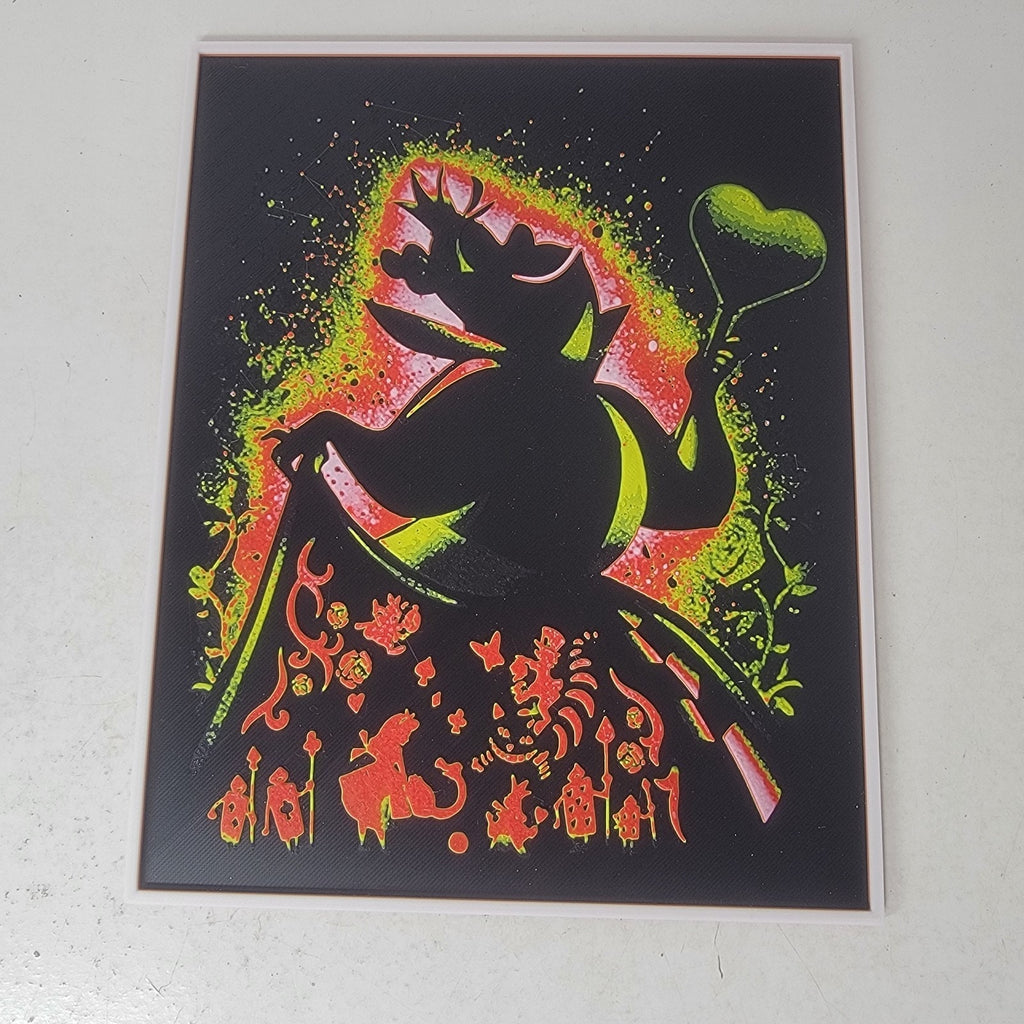 3D Printed Queen Of Hearts Silhouette Wall Art Plaque By LMP Creations