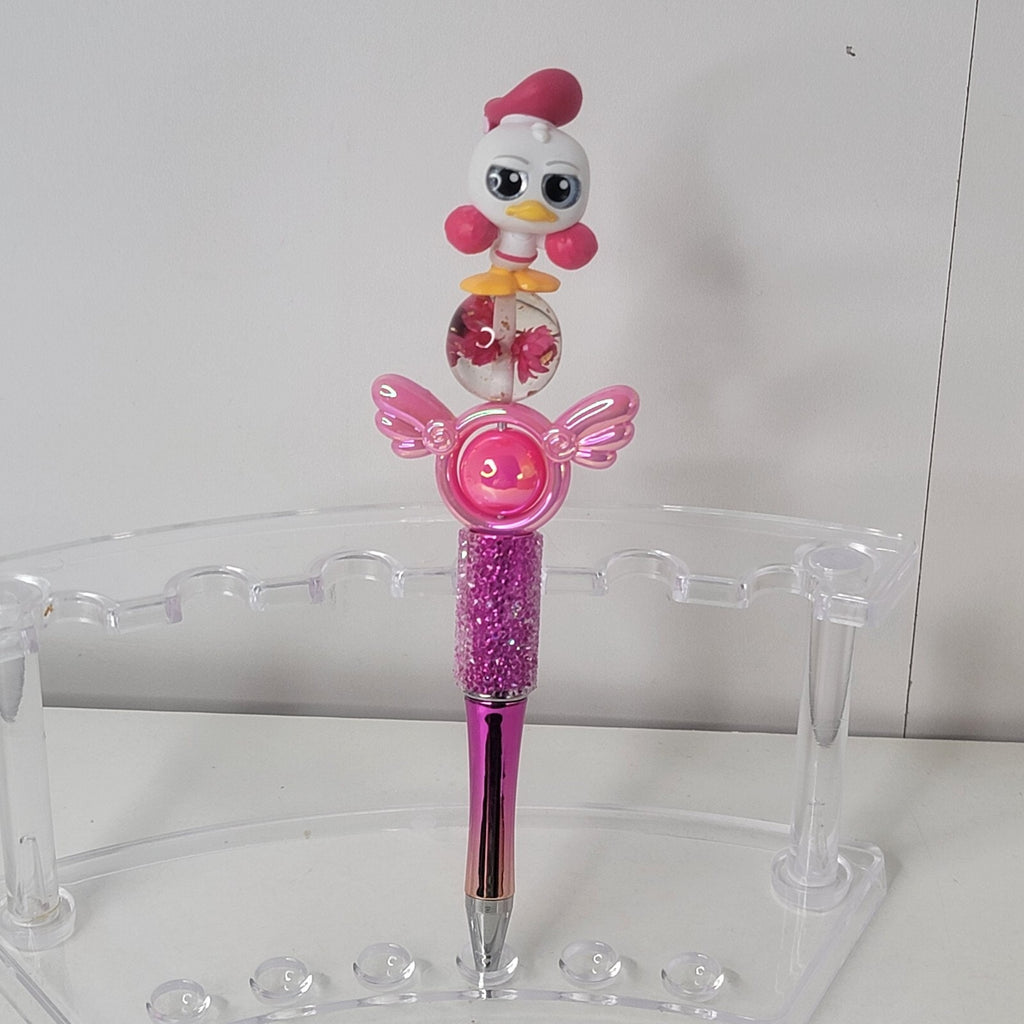Disney Doorables Beaded Pen Donald Duck as Cheerleader on Sugar Base