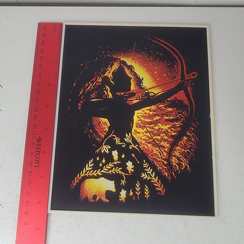 3D Printed Merida Silhouette Archery Wall Art Plaque By LMP Creations