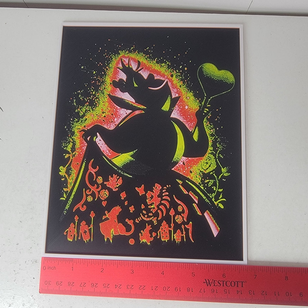 3D Printed Queen Of Hearts Silhouette Wall Art Plaque By LMP Creations