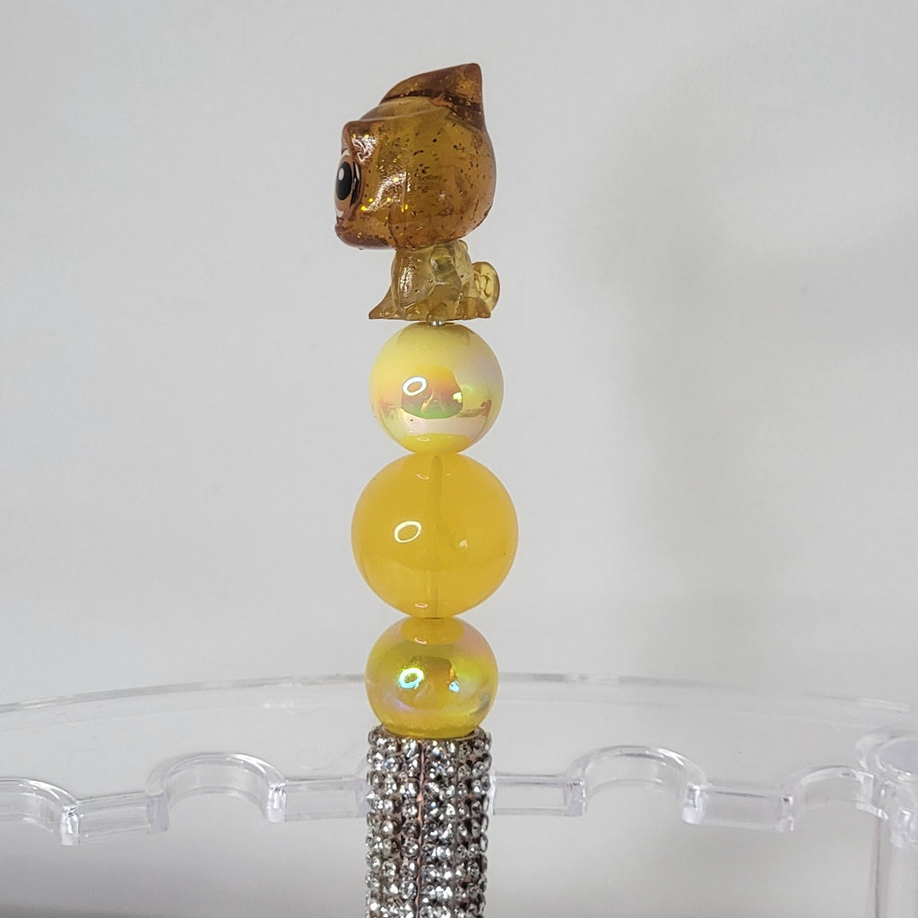 Disney Doorables Beaded Pen Pascal from Tangled Gold Glitter Figure