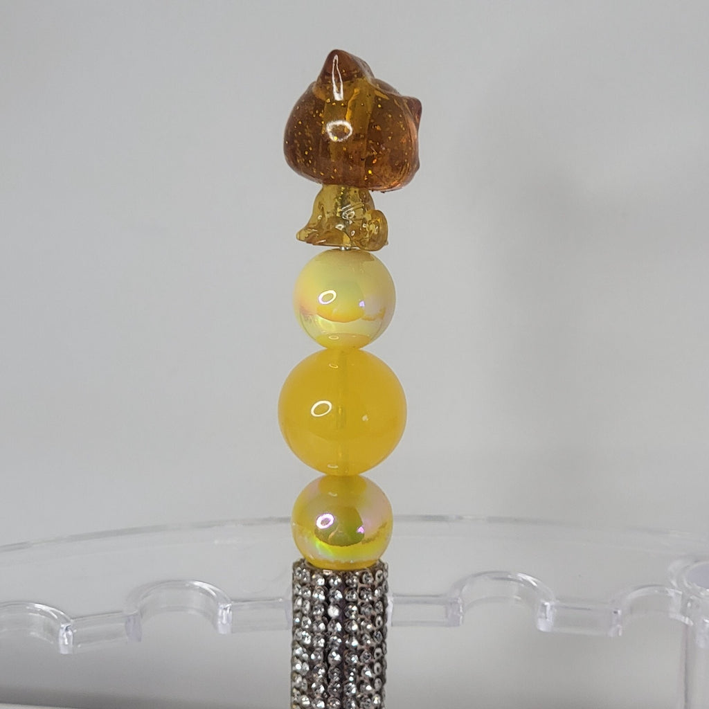 Disney Doorables Beaded Pen Pascal from Tangled Gold Glitter Figure