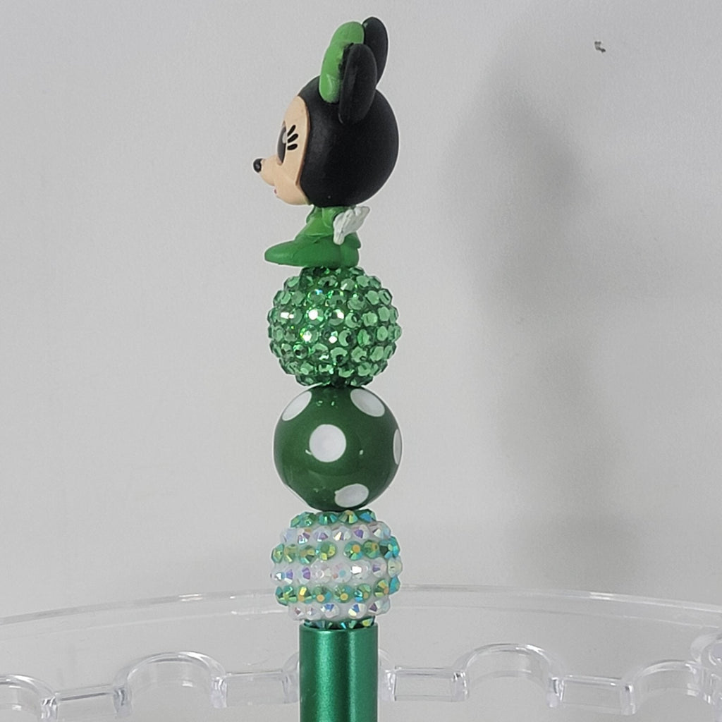 Disney Doorables Beaded Pen Minnie Mouse from Mickey and Friends 4 Leaf Clover