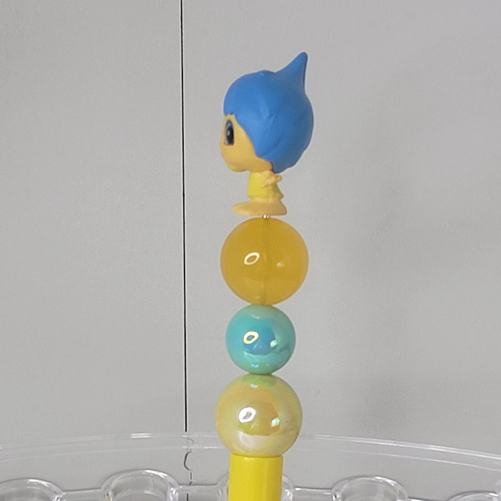 Disney Doorables Beaded Pen Joy from Inside Out 2 Movie Yellow Base