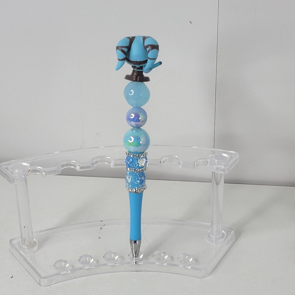 Aayla Secura Beaded Pen Star Wars Disney Doorables Galaxy Peek Handmade Topper