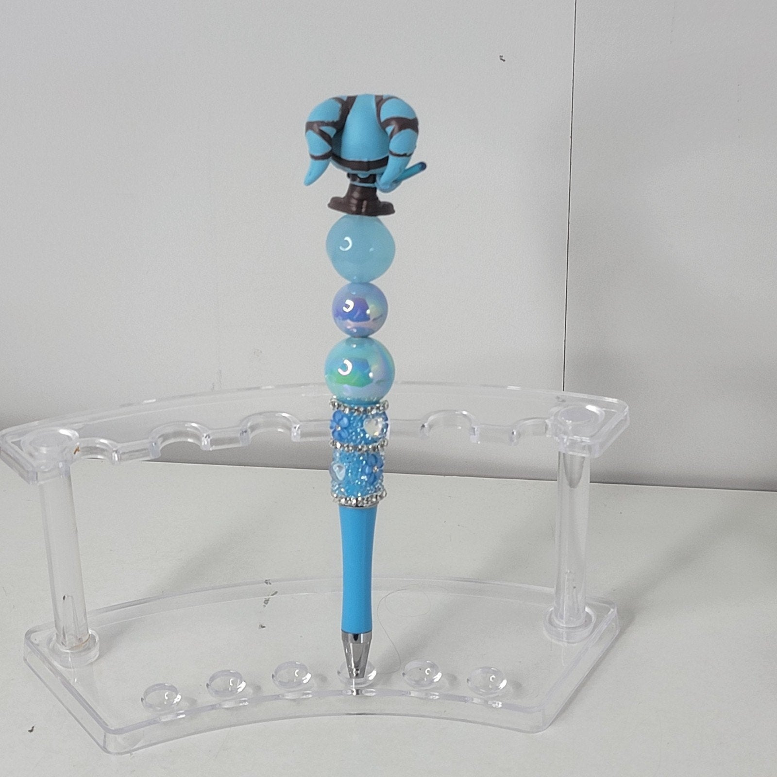 Aayla Secura Beaded Pen Star Wars Disney Doorables Galaxy Peek Handmade Topper
