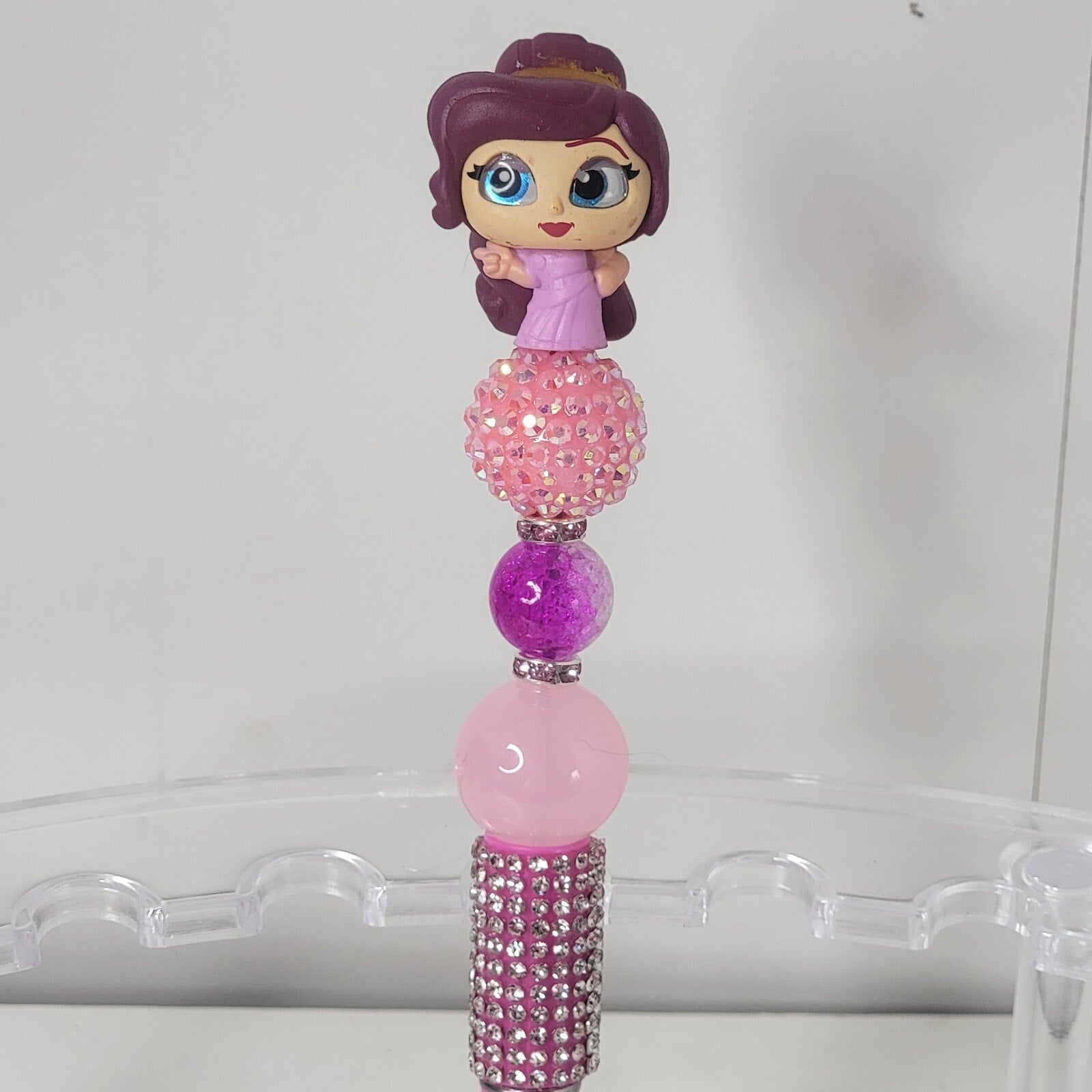 Disney Doorables Beaded Pen Megara from Hercules Movie Won't Say I'm In Love