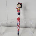 Disney Doorables Beaded Pen Snow White Basket of Apples Patriotic USA Flag