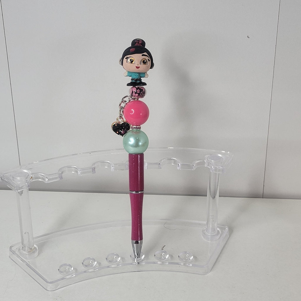 Disney Wreck It Ralph Vanellope Doorables Pen Handmade Beaded Candy Gift Display