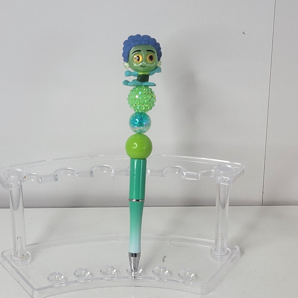 Disney Pixar Luca Sea Monster Doorables Pen Handmade Beaded Ocean Gift Display