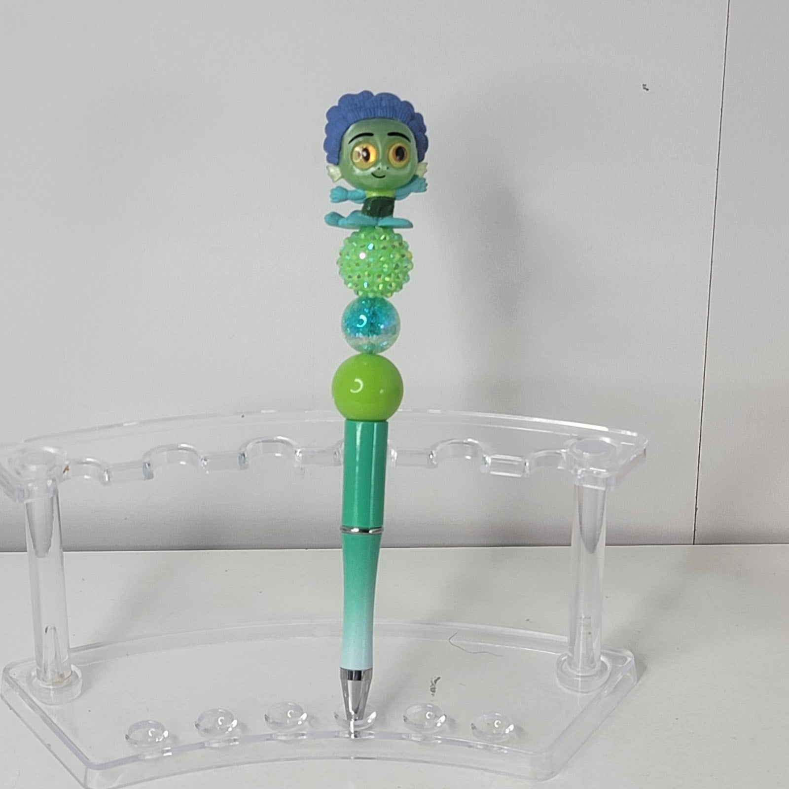 Disney Pixar Luca Sea Monster Doorables Pen Handmade Beaded Ocean Gift Display