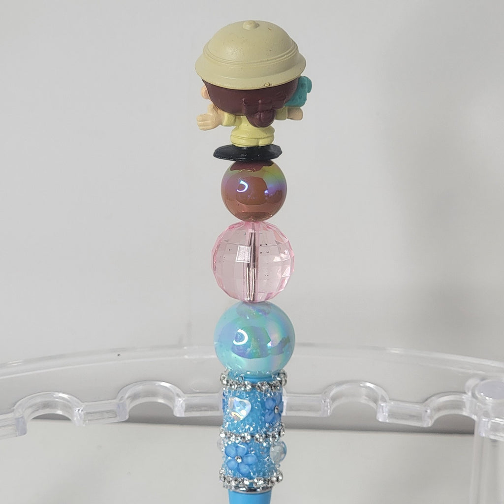 Disney Pixar Up Young Ellie Doorables Pen Handmade Beaded Stationery Gift